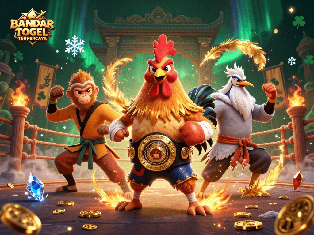 BANDAR TOGEL TERPERCAYA showcases an exhilarating scene with vibrant characters and dynamic betting elements.