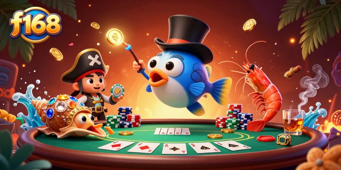 Experience the thrill of f168 gaming in this vibrant 3D casino scene with captivating characters and elements.