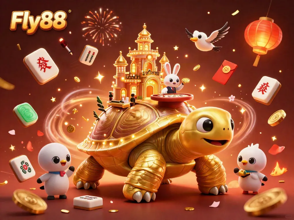 Engage in thrilling Fly88 casino adventures with a lively illustration of dynamic gameplay.