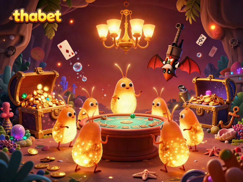 Illuminate your gaming experience at thabet with vivid glowworms and engaging casino elements.