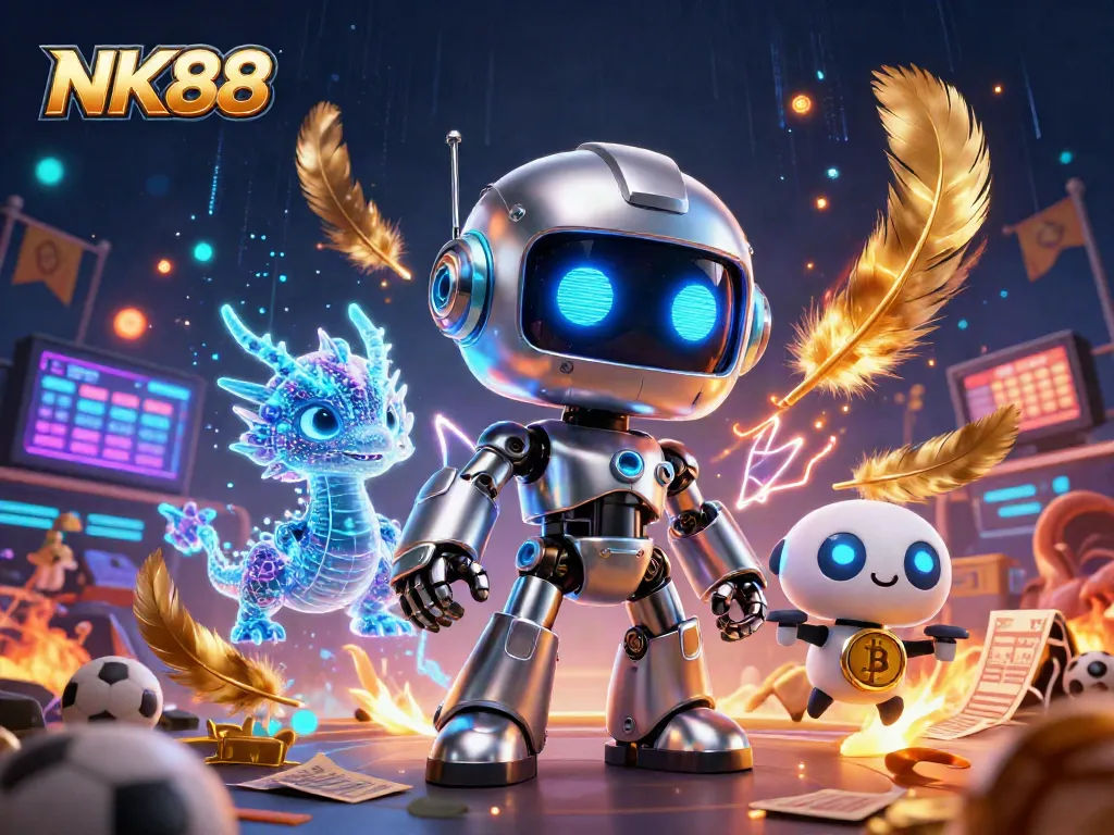 Engage with NK88 sports betting excitement, featuring a vibrant cyberpunk theme and dynamic casino elements.