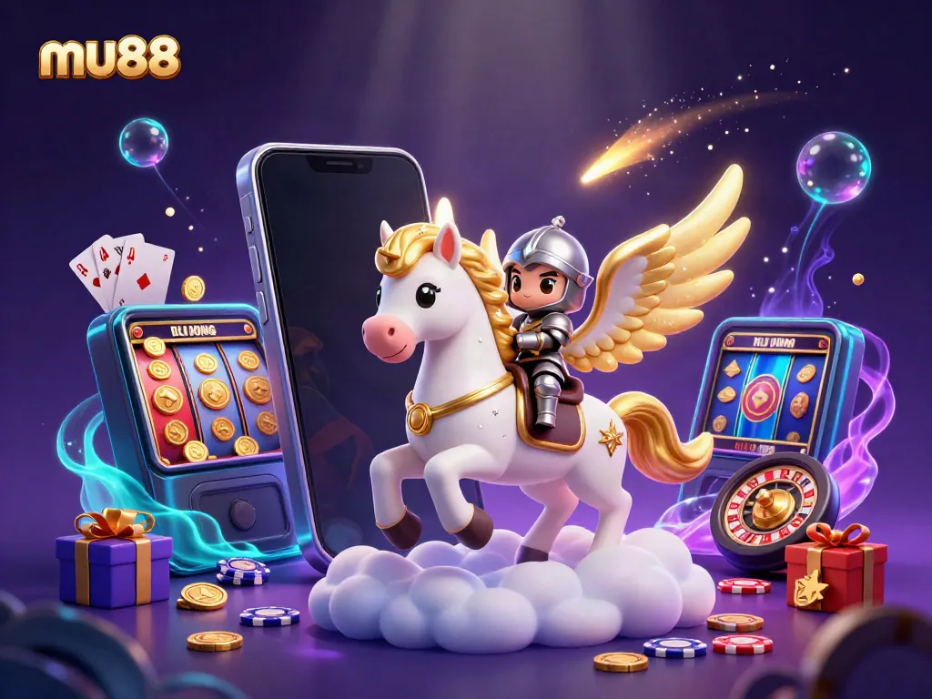 Experience thrilling moments at mu88 with an enchanting 3D digital casino scene full of games and rewards.