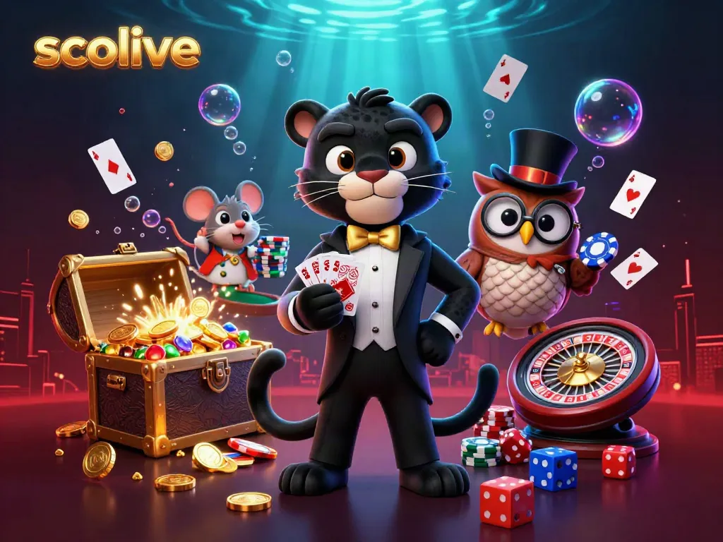 Socolive showcases a stylish panther dealer with casino elements, enhancing the gaming experience.