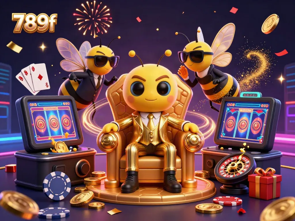 Experience thrilling wins with 789f in a vivid casino scene featuring games and excitement.