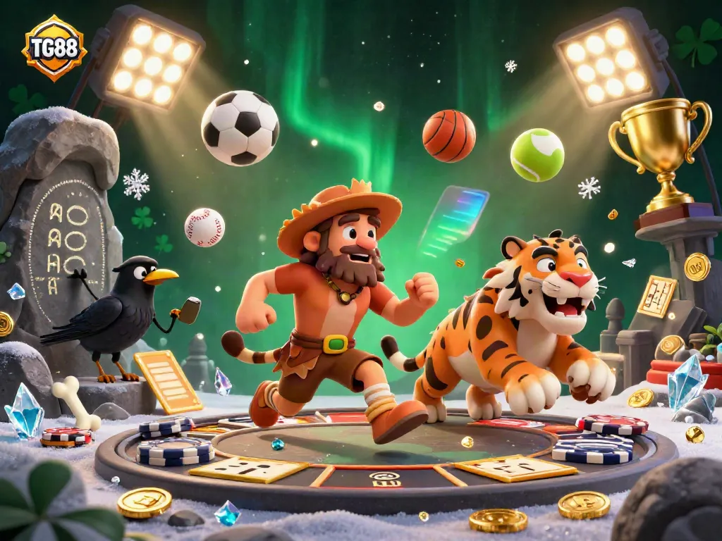 Experience thrilling gaming action at TG88 with engaging characters and dynamic casino elements.
