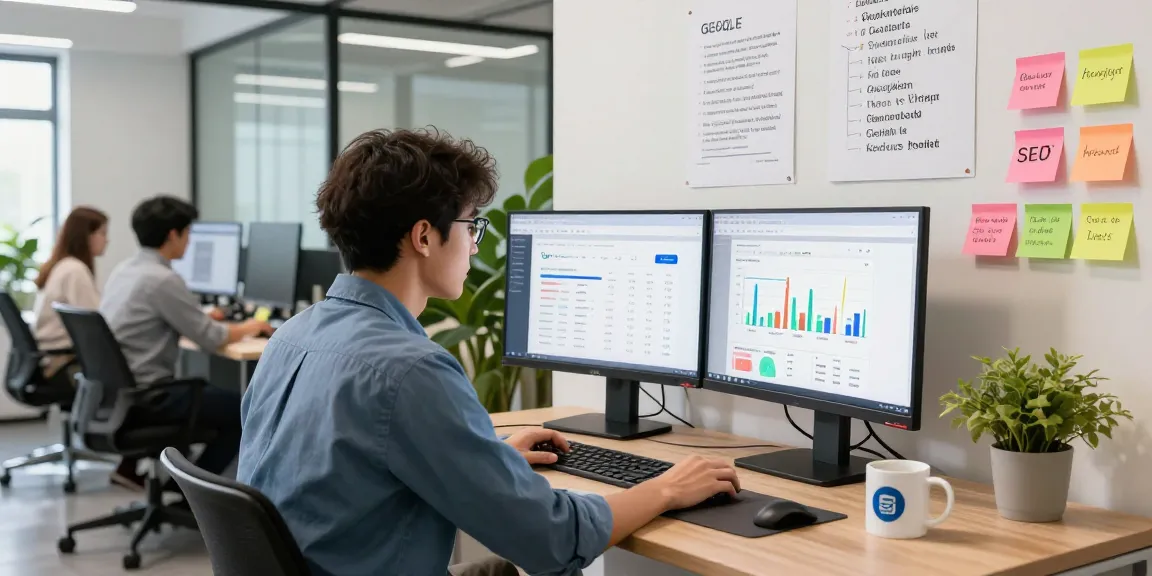 SEO Agency Harare professionals analyzing metrics in a modern office space.