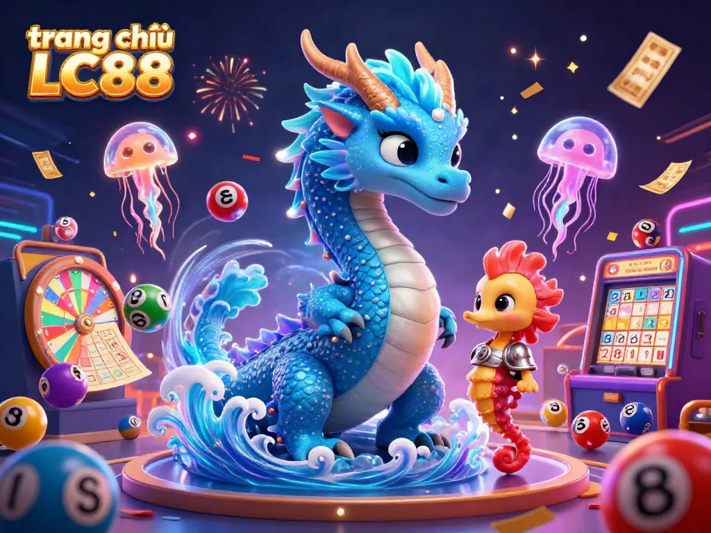 Engage with the vibrant scene depicting the exciting action of the trang chủ LC88 lottery experience.