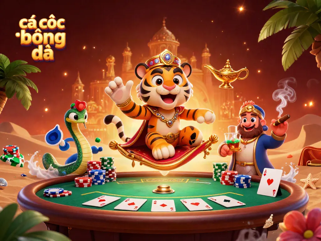Engage in cá cược bóng đá with colorful characters and dynamic casino scene filled with excitement.