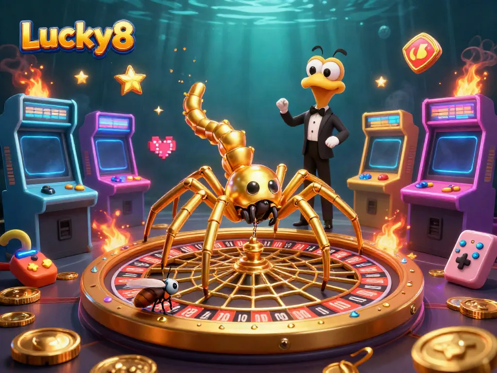 Experience the excitement of Lucky8 with a dynamic roulette spider and a lively betting scene.