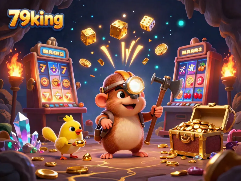 Experience exhilarating gameplay at 79king with vibrant casino elements and characters celebrating jackpot wins.
